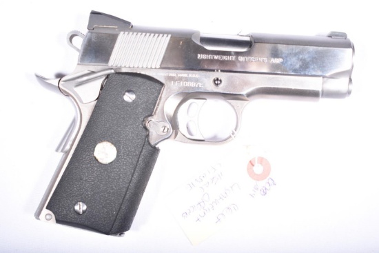 COLT LIGHTWEIGHT OFFICER 45 CAL PISTOL, SN LF10887E, B34-P4