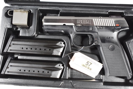 RUGER SR9 9X19 PISTOL, SN 331-26319, USED, WITH BOX, 2 MAGAZINES, B33-P8