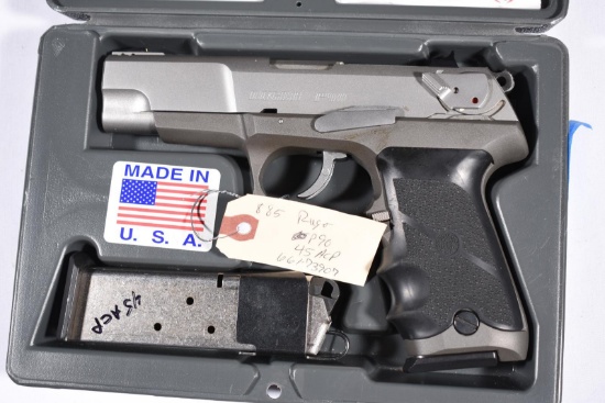 RUGER P90 45 ACP PISTOL, SN 661-73907, USED, WITH BOX, 2 MAGAZINES, B33-P8