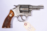 TAURUS 80 38 SPECIAL REVOLVER, SN 818371, DULL NICKEL FINISH, USED, B33-18