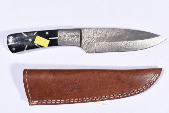 KNIFE WITH LEATHER SHEATH