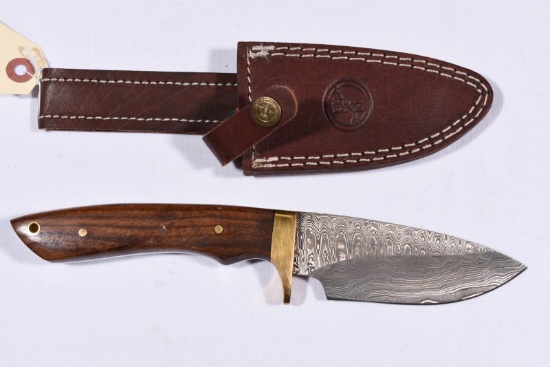 KNIFE WITH LEATHER SHEATH