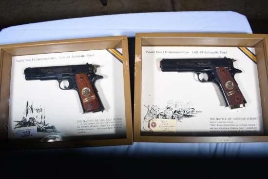 COLT 1911 WWI COMMERATIVE SN 3666CT & SN 3666-BW