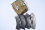 4 MAK90 7.62X39  MAGAZINES IN POUCH