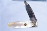 HEN & ROOSTER MOTHER OF PEARL POCKET KNIFE