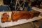 WOODEN TRACTOR TRAILER W/ DOUBLE TRAILER,