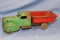 UNKNOWN MAKER PRESS STEEL,  WOOD WHEEL DUMP TRUCK,