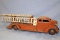 EARLY UNKNOWN PRESS STEEL , WOOD WHEEL FIRE TRUCK,