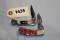 WALLACE PIRANHA KNIFE & PARKER CUT CO BEAVER TAIL