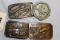 4 BELT BUCKELS, NRA,PUMA, EDGE MARK, THE VALMET