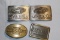 4 BELT BUCKELS, LUCKS, CHEVROLET, & 2 WRANGLER