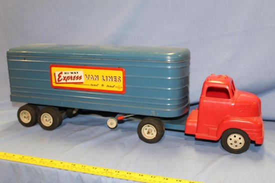 MARX HI-WAY EXPRESS VAN LINES TRUCK & TRAILER