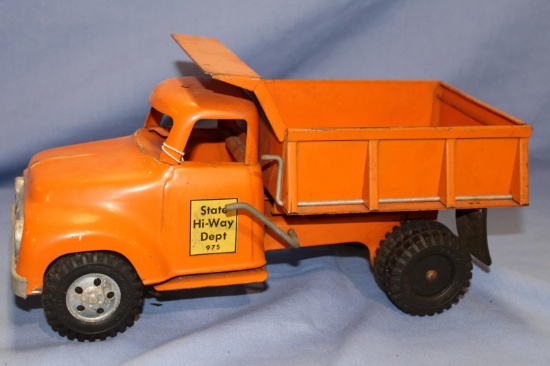 TONKA STATE HI-WAY DEPT DUMP TRUCK, 13 IN LONG