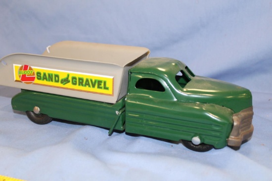 BUDDY L SAND & GRAVEL, RESTORED, 14 IN LONG