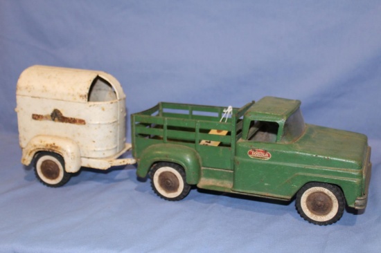 TONKA TRUCK & HORSE TRAILER, 20.5 IN LONG