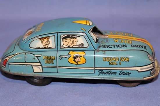 MARX 305 DIC TRACY FRICTION DRIVE CAR, 7 IN LONG