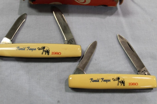 CASE 1980 RONALD REAGAN KNIVES IN BOX