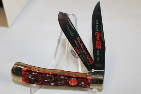 RED STAG GERMAN 1 OF 500 100 YRS COCA COLA KNIFE