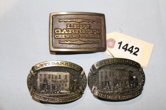 3 LEVI GARRETT BELT BUCKELS