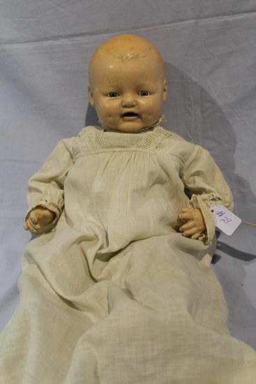 APPROX 17 IN CHASE BABY, ANTIQUE CLOTHES