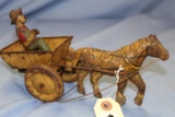 WINDUP HORSE & CART MAYBE MISSING SOME PARTS