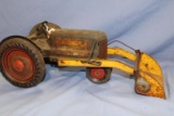 UNKNOWN MAKER STAMPED MEDAL TRACTOR, 16 IN LONG