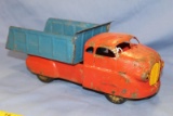 UNKNOWN MAKER VINTAGE DUMP TRUCK, 13 IN LONG