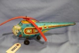 J CHEIN TOY TOWN AIRWAYS HELICOPTER, 13.5 IN LONG