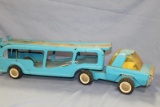 BUDDY L CAR HAULER, 28.5 IN LONG
