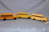 3 SCHOOL BUSES 1 MARKED HUBLEY & 2 UNKNOWN