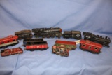 11 PC ENGINES, TRAIN CARS