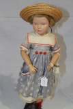 APPROX 19 IN SCHOENHUT W/ SKIN WIG