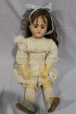 APPROX 27 IN FRENCH DEP, WIG, ANTIQUE CLOTHES