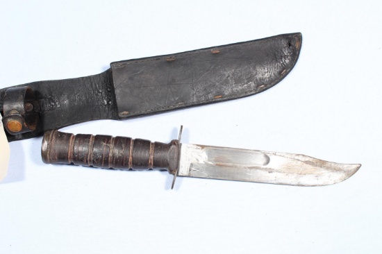 US UTICA CUT CO KNIFE W/SHEATH