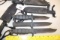 3 FIXED BLADE KNIVES WITH SHEATHS