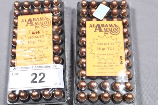 ALABAMA AMMO 100 ROUNDS 380 AUTO