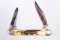 CASE 2 BLADE FOLDING KNIFE WITH STAG HANDLE