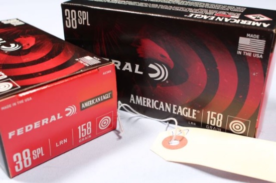 APPROX 100 ROUNDS FEDERAL AMERICAN EAGLE 38 SPL