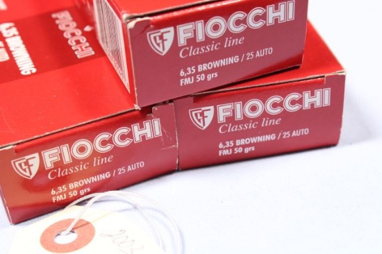 APPROX 150 ROUNDS FIOCCHI 25 AUTO