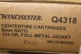 APPROX 500 ROUNBDS 9MM WINCHESTER