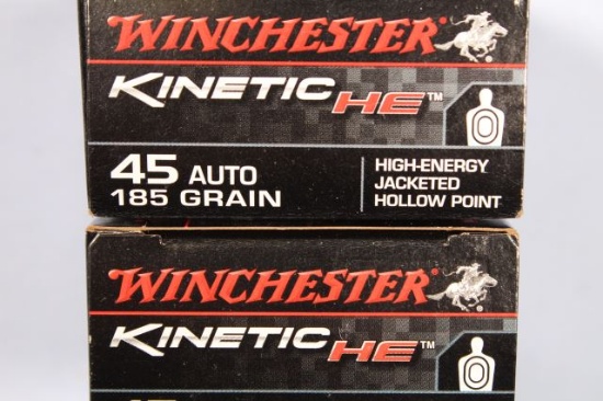 APPROX 40 ROUNDS WINCHESTER KINETIC 45 185 GRAIN