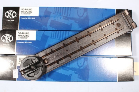 LOT OF 3 FN PS90 5.7X 28 FACTORY 50 ROUND MAGS