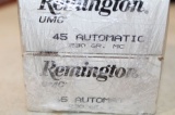 APPROX 100 ROUNDS REMINGTON UMC 45 AUTO 230 GRAIN