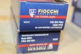 APPROX 100 ROUNDS FIOCCHI 38 SUPER AUTO FOA FMJ129