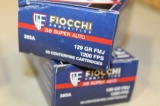 APPROX 100 ROUNDS FIOCCHI 38 SUPER AUTO FOA FMJ129