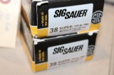 APPROX 100 ROUNDS SIG SAUER 38 SUPER AUTO +P