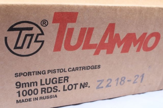 APPROX 1000  ROUNDS TULAMMO 9 MM LUGER