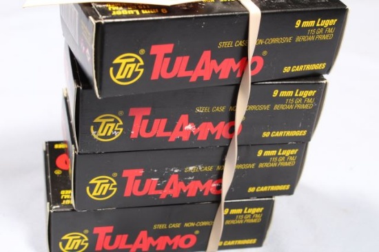 200 ROUNDS TULAMMO 9MM LUGER