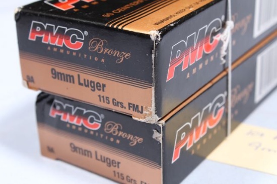 APPROX 100 ROUNDS PMC BLAZER 9MM