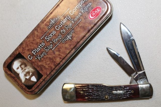 CASE FAMILY BRANDS C PLATTS SONS KNIFE IN TIN